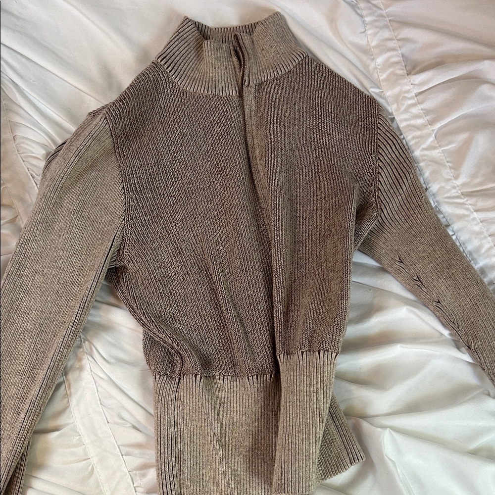 Tiger Mist Taupe Turtleneck Sweater